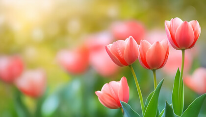 red tulips in garden