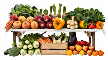 The vegetables are sharply focused against a clean white background.