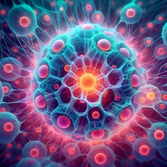 Obraz premium Beautiful colors of bacteria in the body