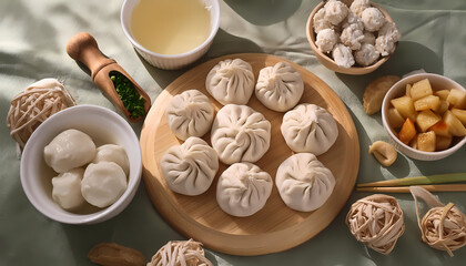 dumplings with meat and vegetables