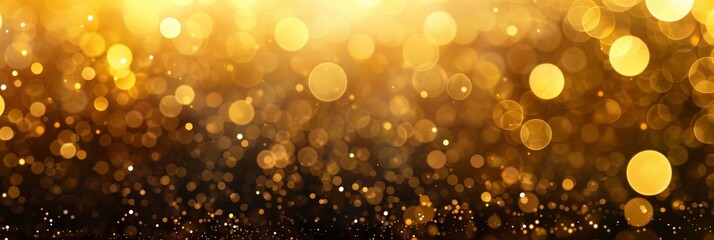 Golden Bokeh Glitter Banner