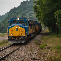 Obraz premium old train on the railway