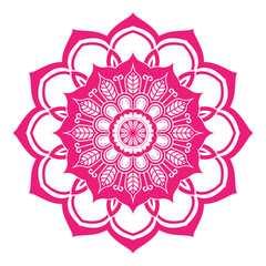 An intricate red pattern mandala style