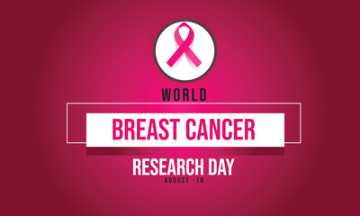 Obraz premium World Breast cancer research day. background, banner, card, poster, template. Vector illustration.