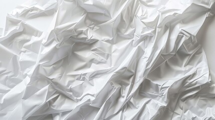 Obraz premium Abstract Wrinkled White Paper Texture for Background or Design Elements