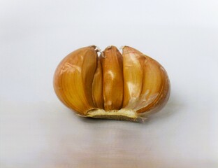 garlic isolated on white background
