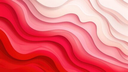 Fototapeta premium Abstract Red and Pink Wavy Background
