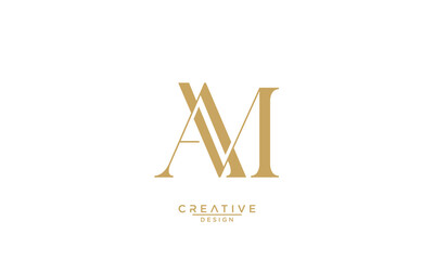AM, MA, A, M, Abstract Letters Logo Monogram