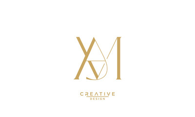 AM, MA, A, M, Abstract Letters Logo Monogram