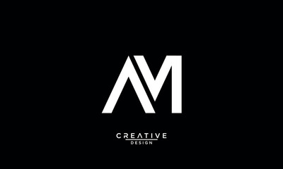 AM, MA, A, M, Abstract Letters Logo Monogram