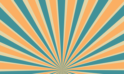 Retro sun burst vintage banner background vector.