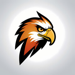 Fototapeta premium Eagle logo design, esports logo, red eagle, gaming logo