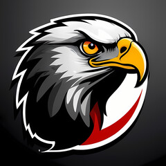 Obraz premium Eagle logo design, esports logo, red eagle, gaming logo