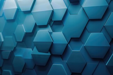Fototapeta premium Wall of Blue Cubes