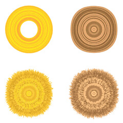 黄色と茶色のバウムクーヘン