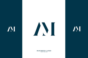 AM, MA, A, M, Abstract Letters Logo Monogram