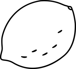 Whole lemon outline.
lemon with leaves outline.
Lemon black line.
