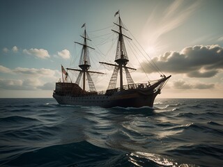 ship in the sea