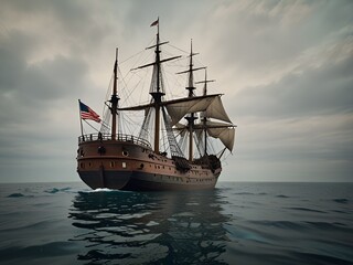 Obraz premium ship in the sea