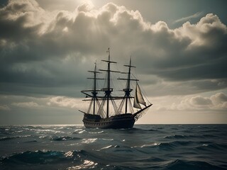 Fototapeta premium ship in the sea