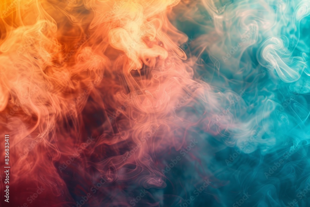 Aufkleber vibrant and dynamic abstract colorful smoke art with swirls. texture. and vibrant red. blue. yellow.