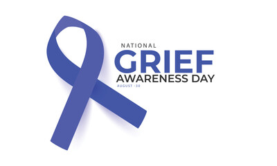 National Grief awareness day. background, banner, card, poster, template. Vector illustration.