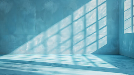 Obraz premium empty blue room with windows