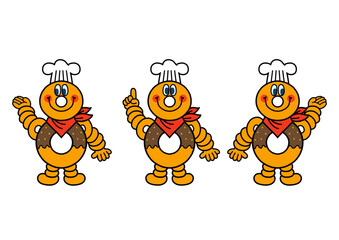 doughnut chefドーナツシェフ　マスコットキャラクター