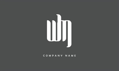 WM, MW, W, M Abstract Letters Logo Monogram