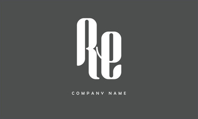 Obraz premium RE, ER, R, E Abstract Letters Logo Monogram