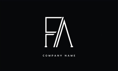 FA, AF, F, A Abstract Letters Logo Monogram