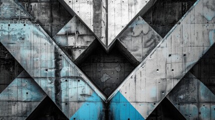 Wall with blue paint