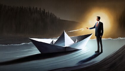 Obraz premium boat in the sea
