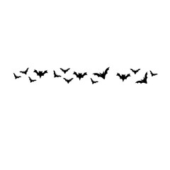 Halloween silhouettes flying bats pattern line