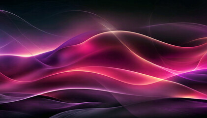 Digital orange, and purple gradient lines mix wave sparkles abstract background.