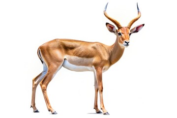 Graceful antelope on white background