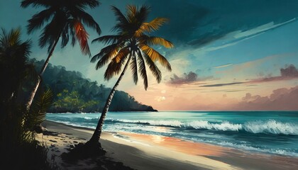 Fototapeta premium sunset on the beach