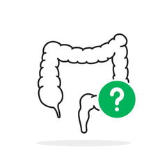 thin line intestinal tract icon for research