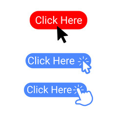 A modern and visually appealing 'Click Here' button design