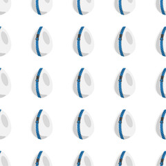 Illustration on theme seamless celebration holiday Easter with hunt colorful bright eggs