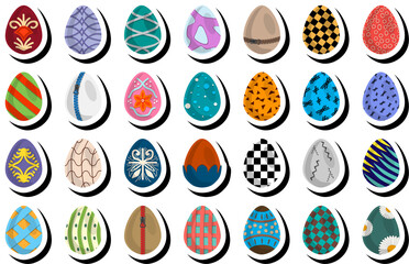 Illustration on theme celebration holiday Easter with hunt colorful bright eggs