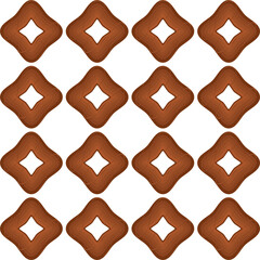 Pattern homemade cookie different taste in pastry biscuit