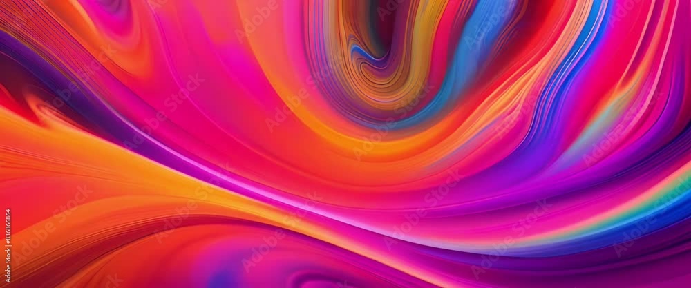 Poster abstract colorful swirls in a curved design