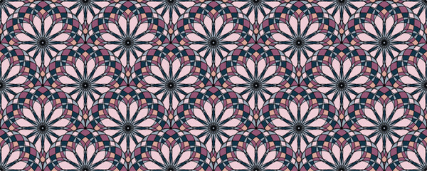 Abstract vector seamless mandala background. Texture in oriental style for design, print, scrapbooking, textiles, packaging, wallpaper