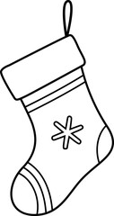Christmas sock outline icon.
Christmas  stocking outline.