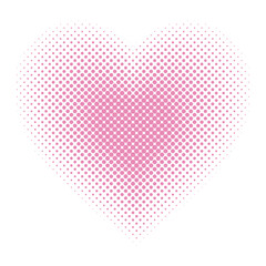 ハーフトーン　ピンク　ハート　シンプル　水玉