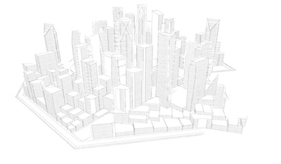 Fototapeta premium sketch of the city
