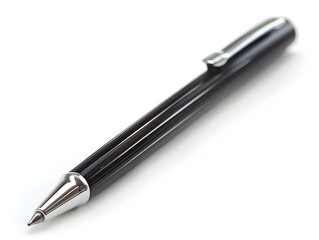 Sleek Ballpoint Pen on Crisp White Background