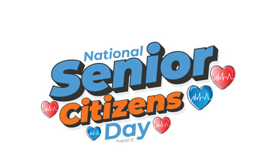 National Senior Citizens day. background, banner, card, poster, template. Vector illustration.