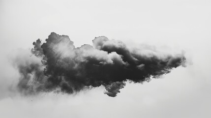 A large cloud of smoke is seen in the sky